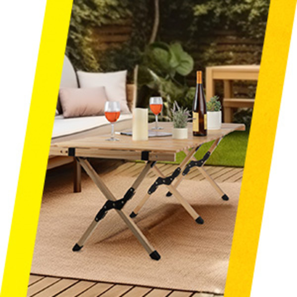 Wakeman Outdoors Portable Camping Table - 4ft Folding Table