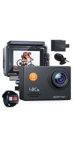 Apeman®️ - Action Camera A79 + microphone et carte SD de 32 Go - Action  Camera 4k - 40