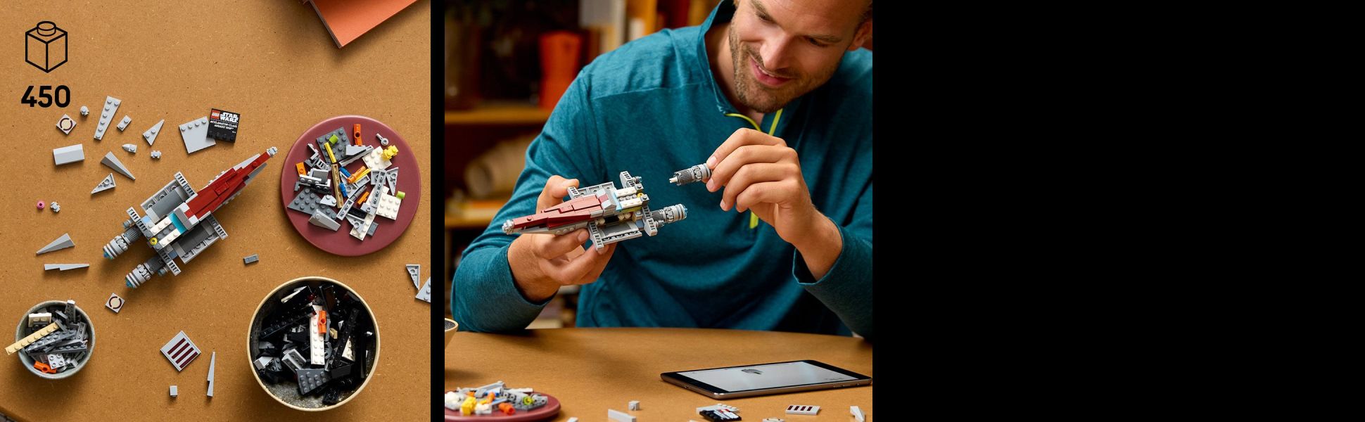 Let your mind drift to a galaxy far, far away as you use LEGO bricks to capture the look of an iconic Star Wars starship.