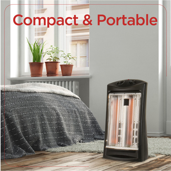 Black & Decker 1,500W Infrared Quartz Tower Heater with Manual Controls