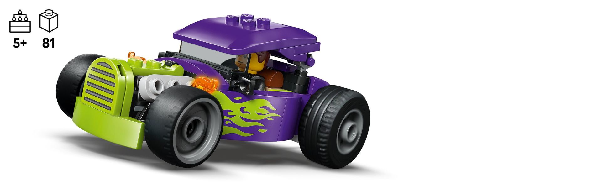 Kids get to enjoy a fun build before diving into high-octane role-play adventures with the driver minifigure.