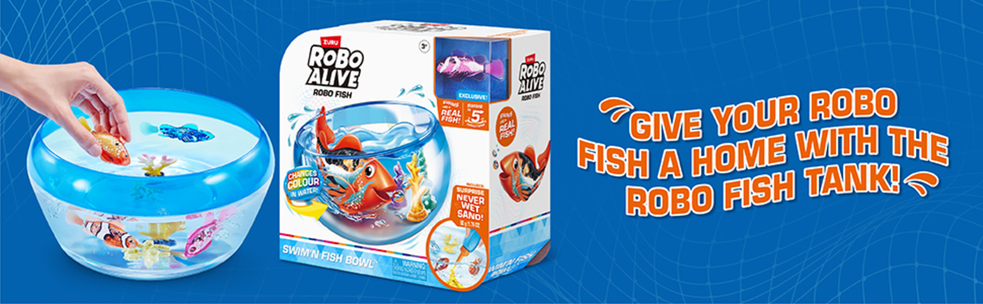 Bandai Robo Fish – Aquarium Playset ZU7126 – Poissons Robotisés Interactifs Pour Bain Et Jeu