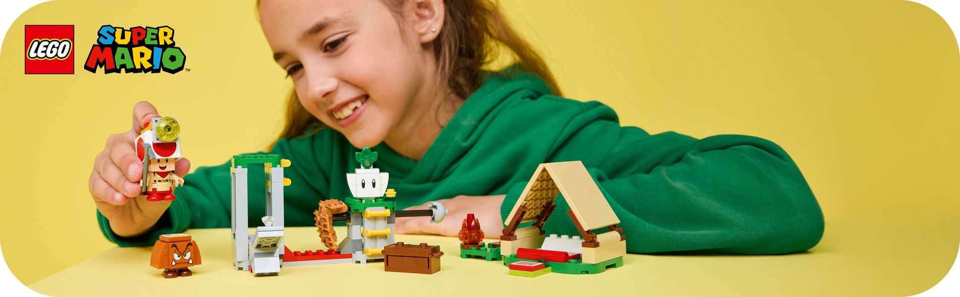 Relax at Captain Toad’s camp, search for hidden treasure, defeat a Goomba and more with this LEGO Super Mario playset.