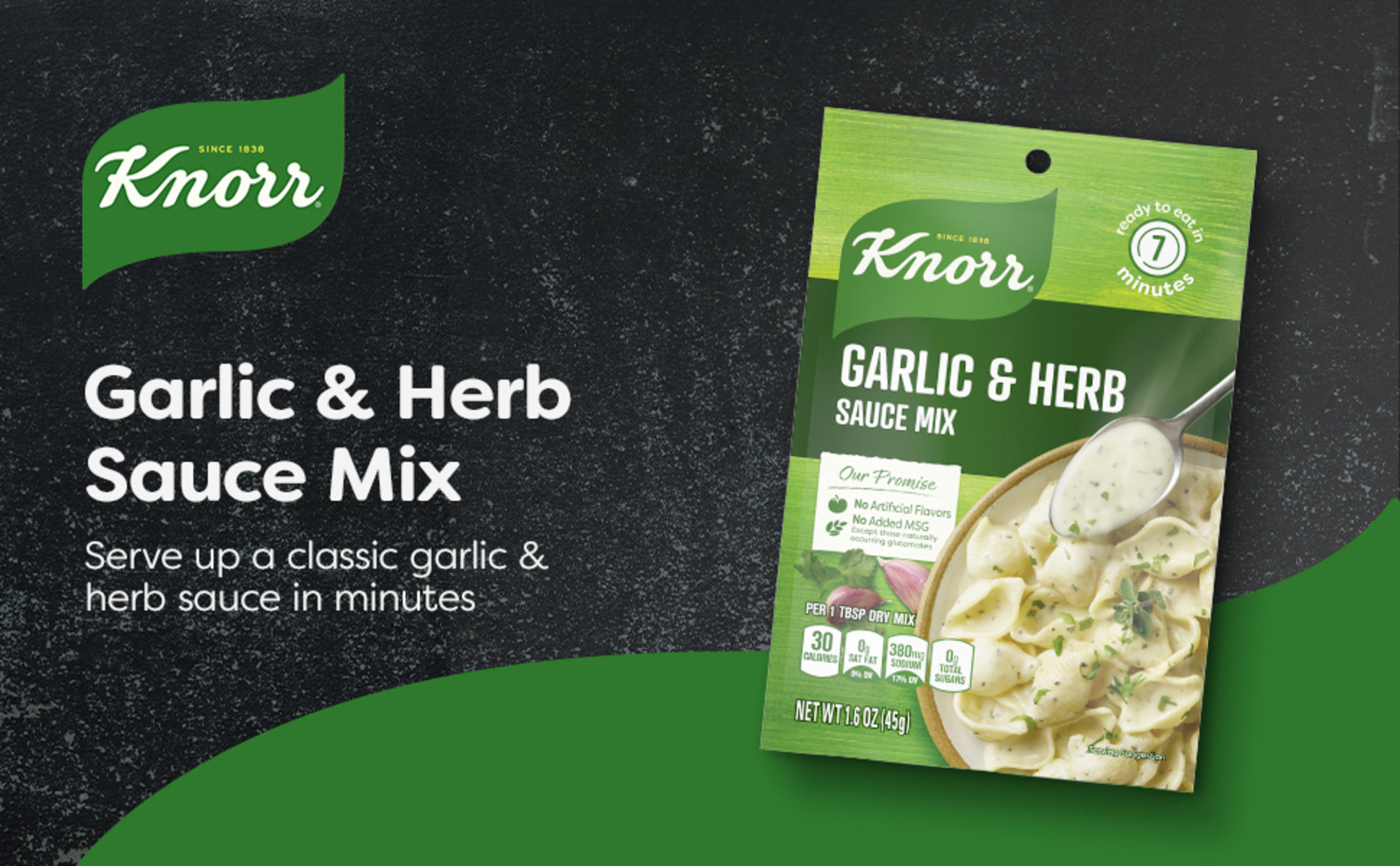 Knorr Sauce Mix Garlic & Herb 1.6 oz - Walmart.com