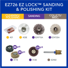 Dremel Rotary Tool Accessory Kit- 710-08- 160- EZ Lock Technology- 1/8 inch  Shank- Cutting Bits, Polishing Wheel And Compound, Sanding Disc And Drum,  Carving, Sharpening, And Engraving 