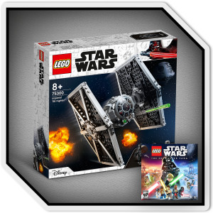 LEGO Star Wars Imperial TIE Fighter 75300, with Stormtrooper and TIE  Fighter Pilot Minifigure