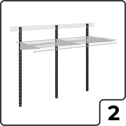 ClosetMaid MaxLoad 48 in. W x 16.93 in. D Black 3-Shelf Steel