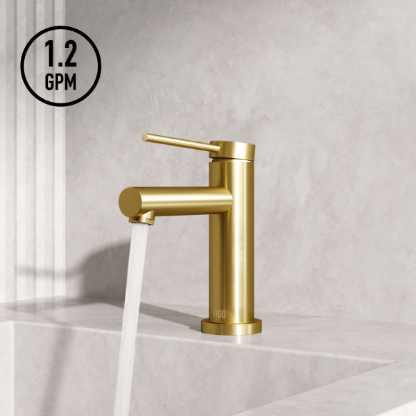 VIGO Jewel 6 in. Single-Hole Single Handle Bathroom Faucet in