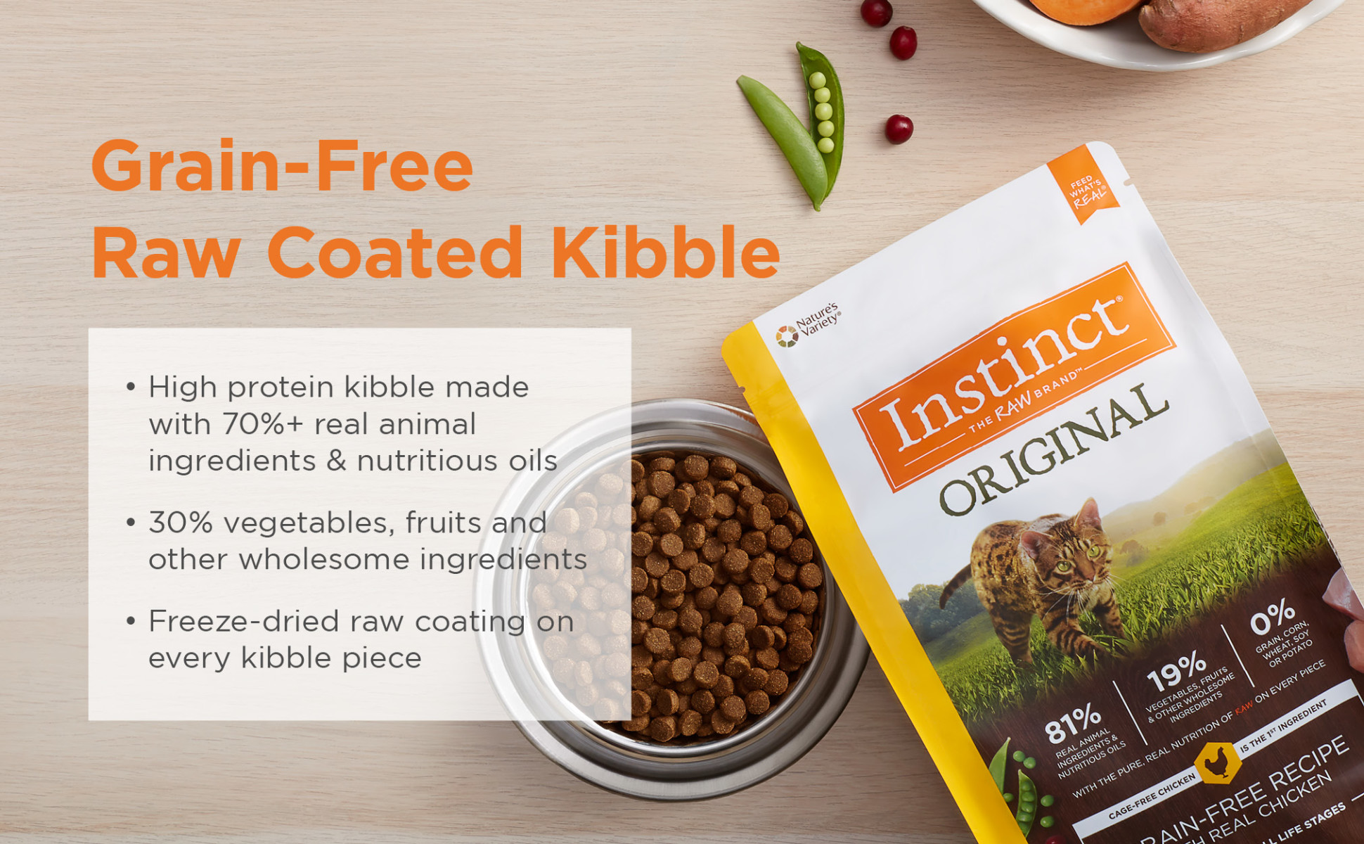 Instinct Original Grain Free Recipe with Real Chicken Natural Dry Cat Food,  11 lbs. | Petco