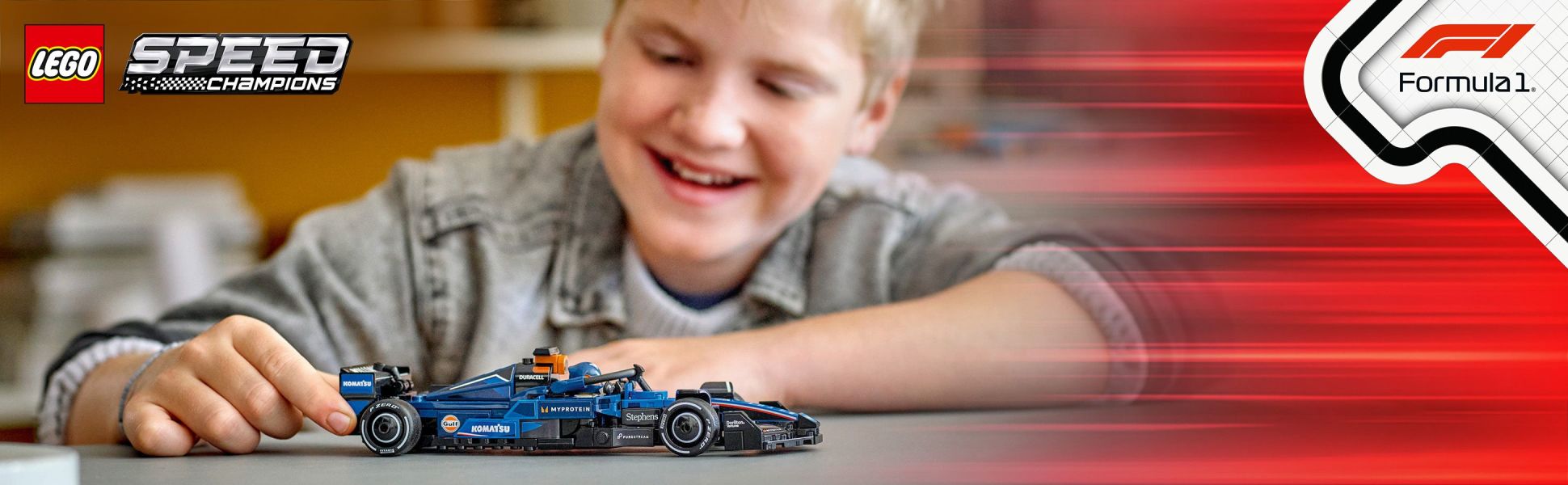 F1 fans can build, display and race this impressive LEGO Speed Champions Williams Racing FW46 F1 Race Car toy vehicle.