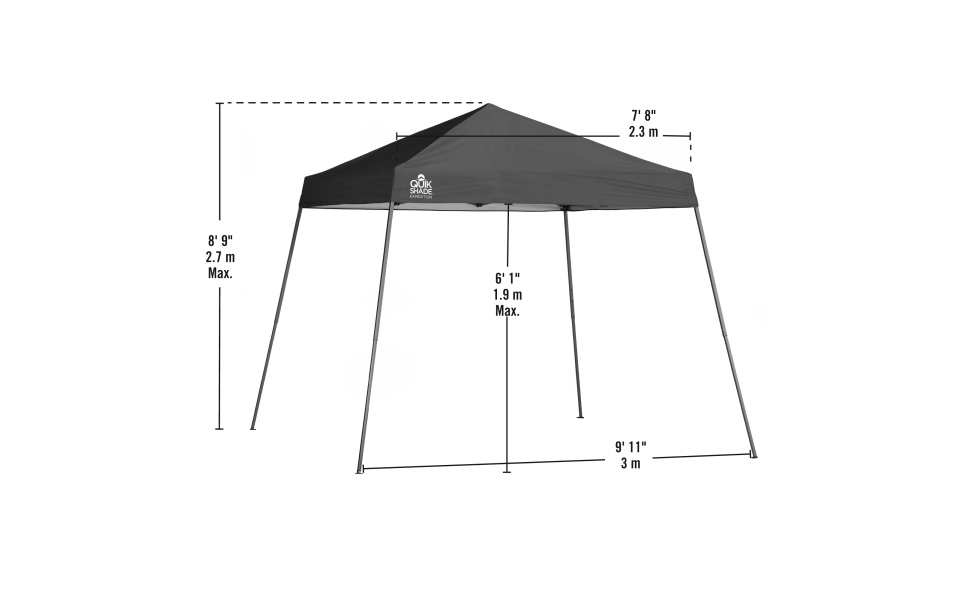 Expedition EX64 10 x 10 ft. Slant Leg Canopy - Midnight Blue