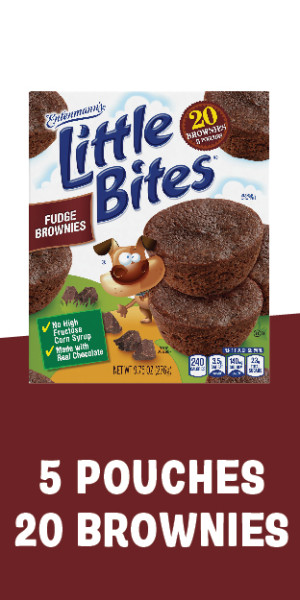 Entenmann's Little Bites Fudge Brownie Mini Muffins, 5 pouches, 9.75 oz