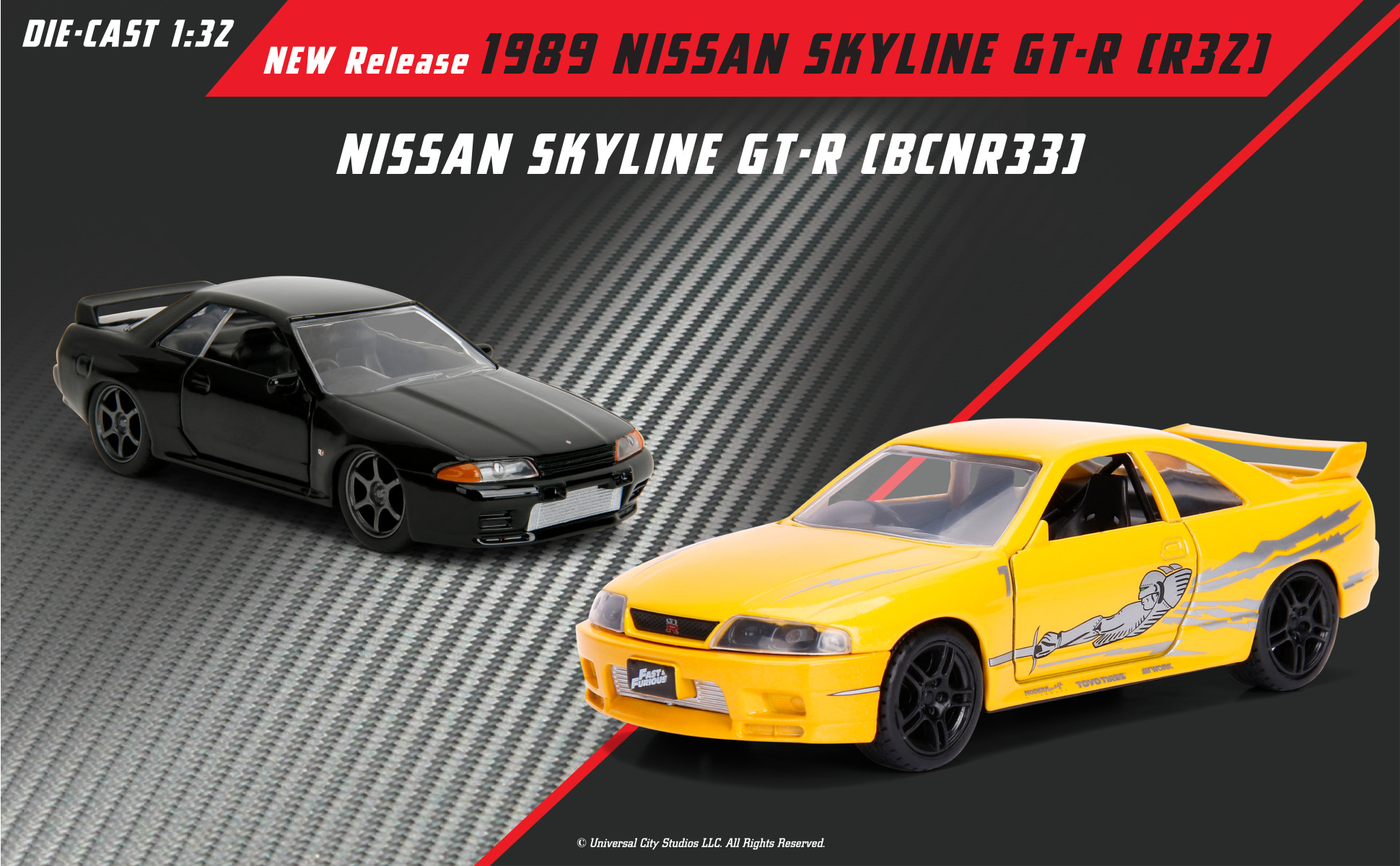 Jada Fast & Furious 1:32 Die-Cast Twin Pack - 1989 & 1995 Nissan