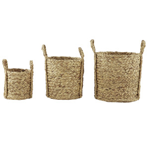 Zentique Rectangular Handmade Wicker Seagrass Woven Over Metal Small Baskets  with Handles ZENGN-B25 S - The Home Depot