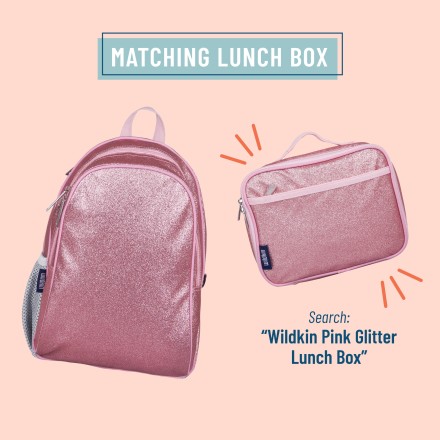 Girls Wildkin Pink Glitter Lunch Box