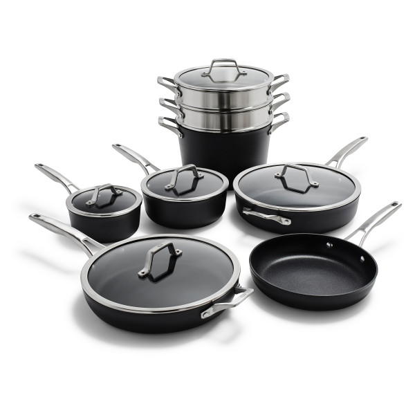 Premier Hard-Anodized Nonstick Cookware, 13-Piece Pots and Pans Set - Thumbnail 3