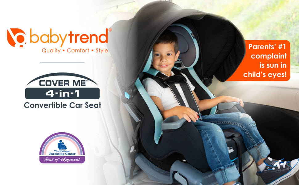Baby Trend Cover Me™ 4-in-1 Convertible Car Seat, Stormy
