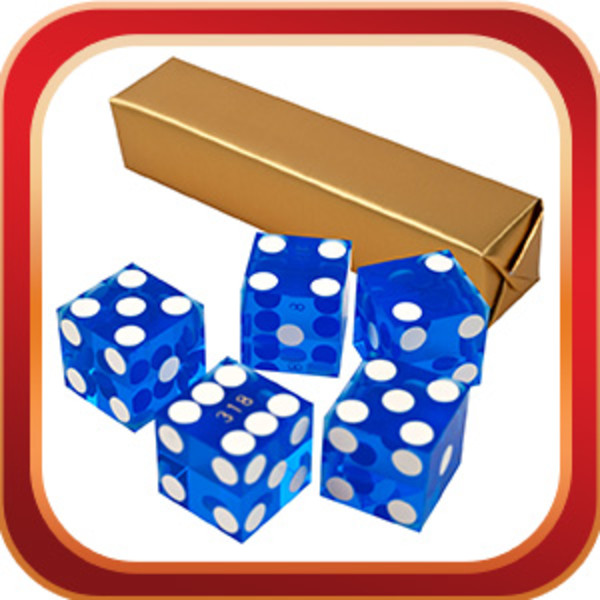 Dice Lot de 10 grands hexaèdres en acrylique style casino Bleu 19 mm Dice