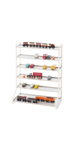 Yamazaki Home Kids' Parking Garage, White Steel Storage Organizer
