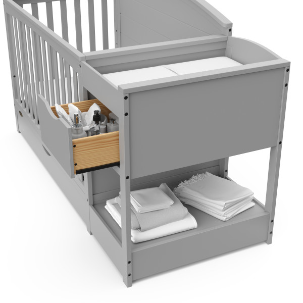 Graco Bellwood 5-in-1 Convertible Baby Crib and Changer with