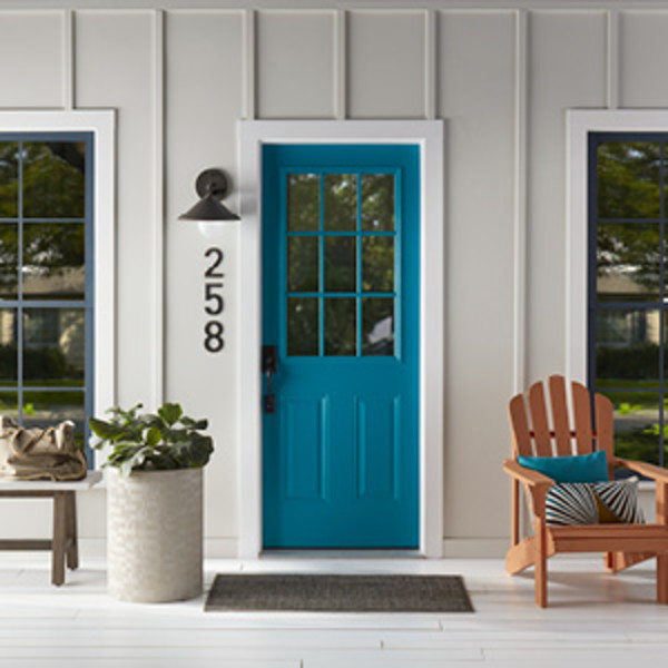 BEHR PREMIUM PLUS 1 gal. #N480-5 Adirondack Blue Flat Exterior