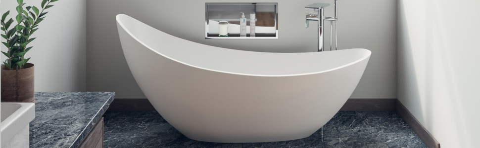The Hammock Bath Company Mirage 78.7402'' Freestanding Soaking Bathtub