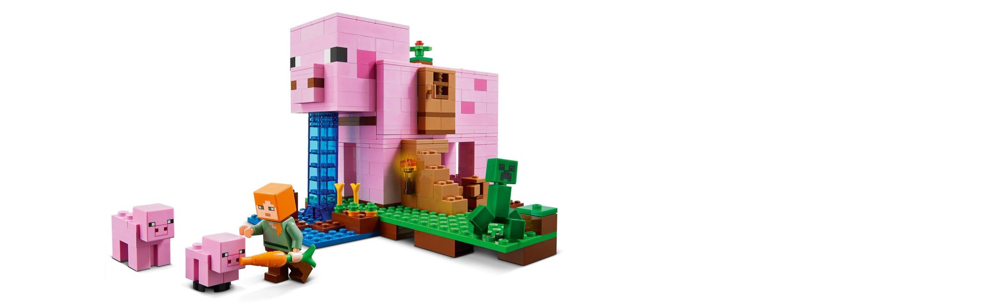 LEGO 21170 Minecraft La Maison Cochon: Jouet de Construction avec Figurines  Alex, Animaux et Creeper, Idéal pour Les Jeunes Aventuriers, Cadeau pour  Garçons et Filles de 8 à 9 Ans : 