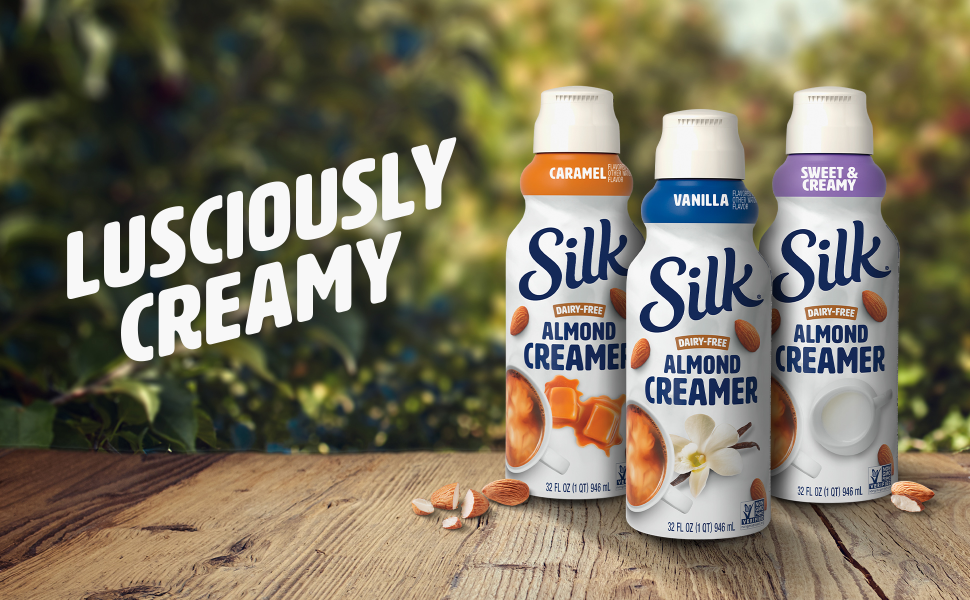 Silk Almond Creamer Reviews & Info (8 Dairy-Free Flavors!)  Almond  creamer, Dairy free coffee creamer, Sugar free coffee creamer