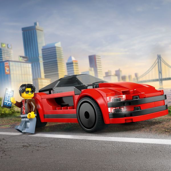 LEGO City Red Sports Car Toys - Building Toys for Kids, Boys