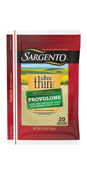 Sargento Provolone Natural Cheese with Natural Smoke Flavor Ultra Thin Slices