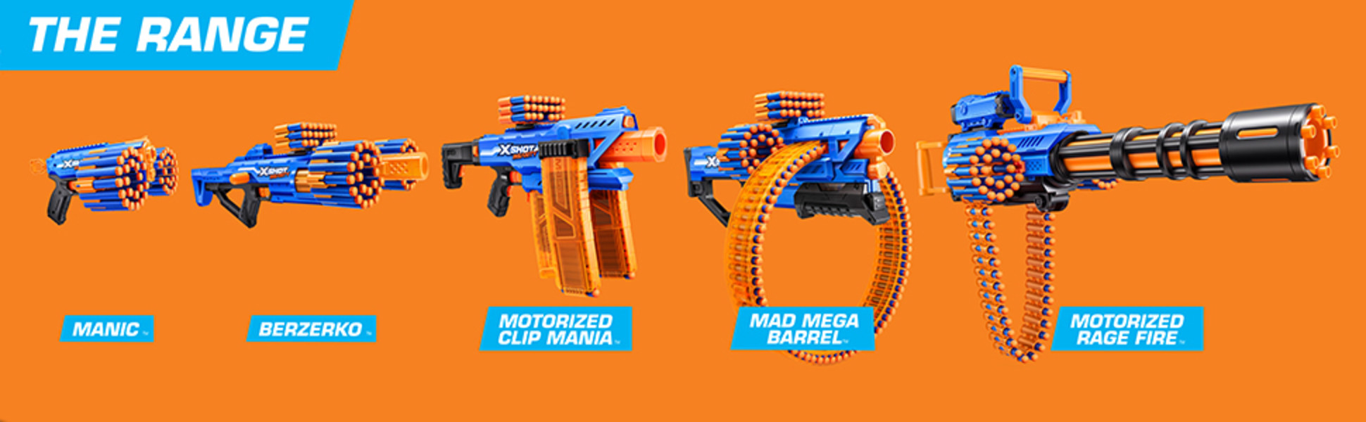 XSHOT Insanity Motorized Clip Mania (72 Darts) Outdoor Foam