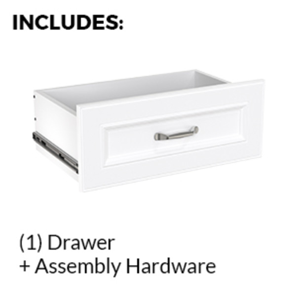 ClosetMaid Impressions 22 in. W x 9 in. H White Wood Drawer