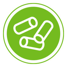 A green circle features a white line drawing of Breeze pellets.