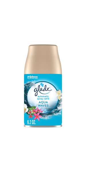 Glade Automatic Spray Refill, Air Freshener, Invigorating Aqua Waves, 6.2 oz