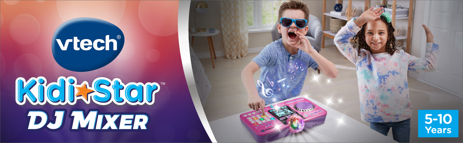 VTech® KidiStar DJ Mixer Toy, Sound-Mixing Music Maker for