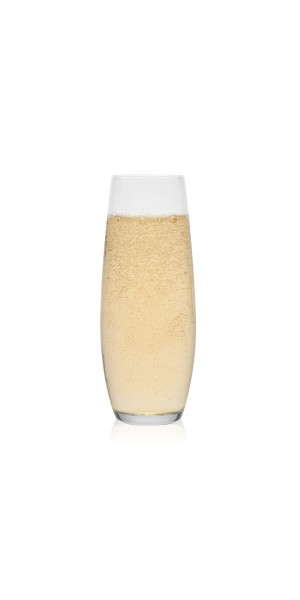 Libbey Stemless Flute Glasses, 9.6-ounce, Set of 6