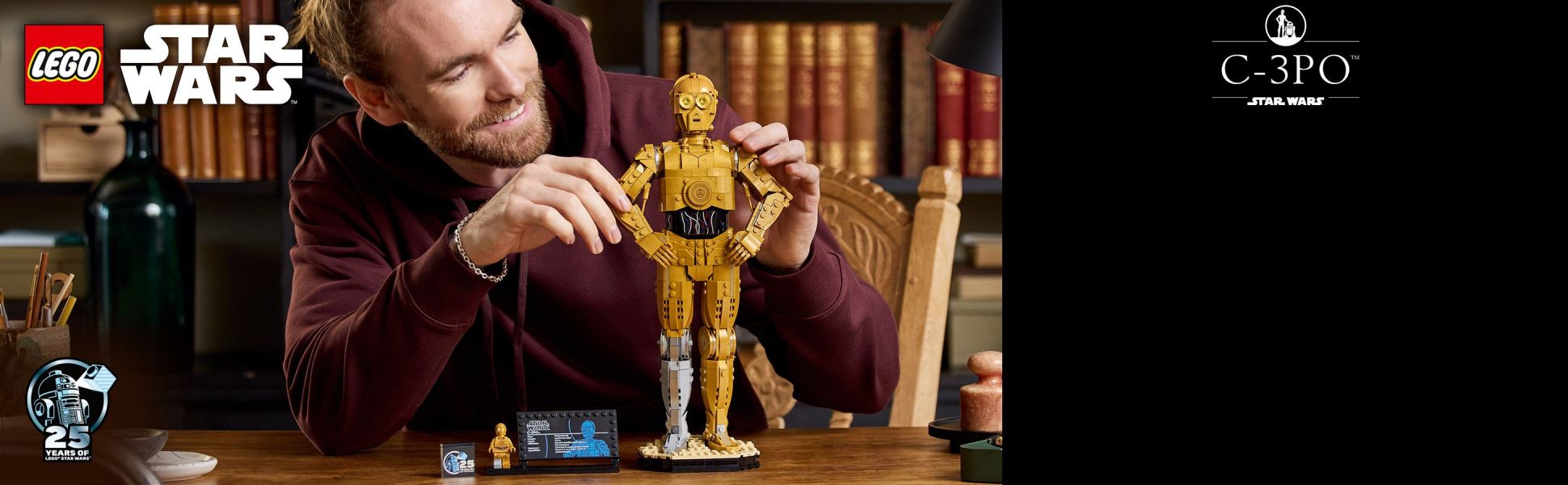 Improve human-cyborg relations in your home and create striking room decor with this realistic C-3PO build-and-display model.