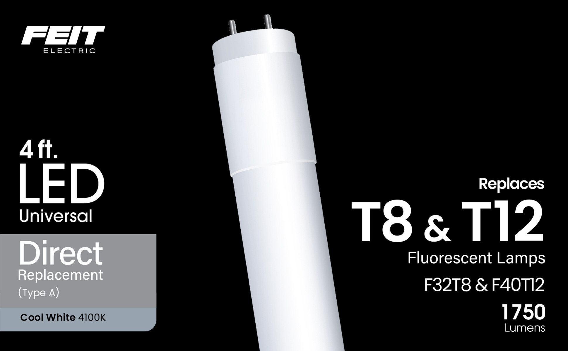 Feit Electric 14-Watt 4 ft. T8/T12 G13 Type A Plug and Play