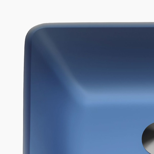 VIGO Matte Shell Sottile Royal Blue Glass 18 in. L x 13 in VIGO Matte Shell Sottile Royal Blue Glass 18 in. L x 13 in