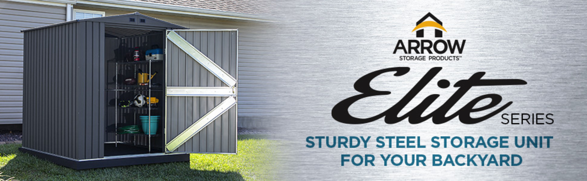 Arrow ELITE - Sturdy Steel Storage Unit for Your Backyard