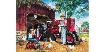 Masterpieces 13 X 39 In. Farmall Horse Power Farmall Tractors Scene