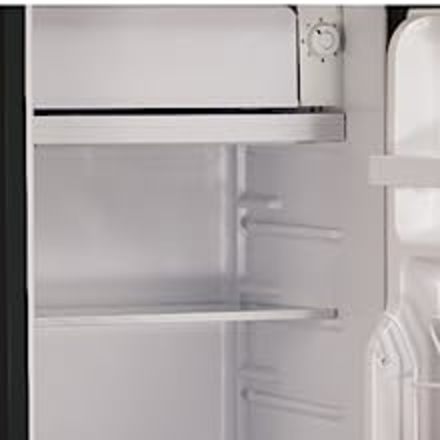 BLACK+DECKER BCRK32B Compact Refrigerator Energy Star Single Door Mini  Fridge with Freezer, 3.2 Cubic Feet, Black