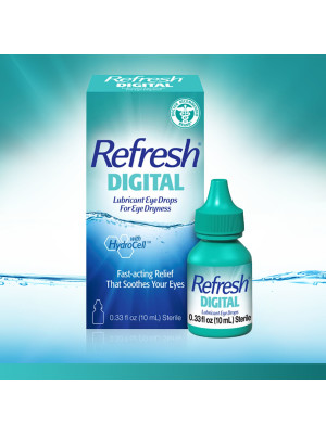  Refresh Digital Lubricant Eye Drops, 0.33 Fl Oz (Pack of 1) :  Health & Household