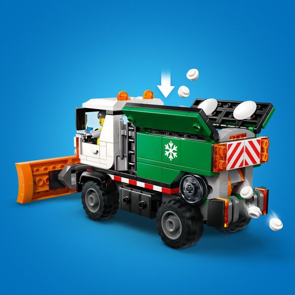Open the truck’s container to load up the LEGO salt elements.