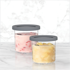 Ninja NC301 NV CREAMi Ice Cream Maker Containers&Lids Compact Size