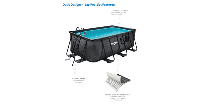 Funsicle: Oasis Designer Lap Pool - 13ft Above Ground Pool