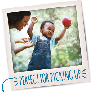 Perfectly shaped, sized and textured to help little ones develop self-feeding skills.
