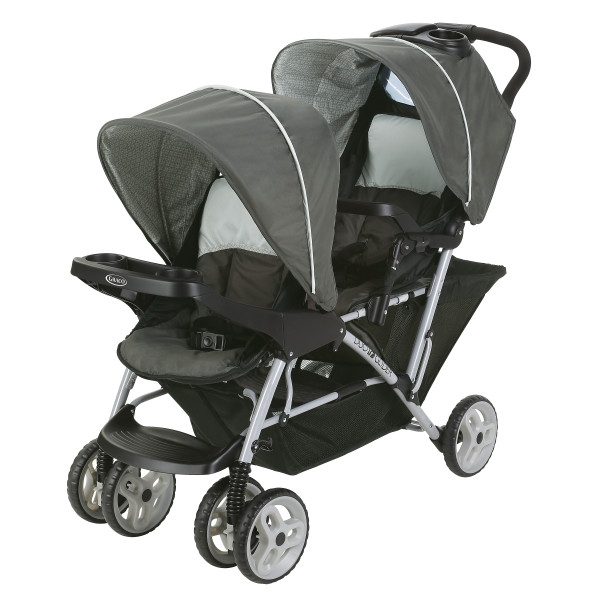 Graco DuoGlider Click Connect Double Stroller, Grey - Main Image