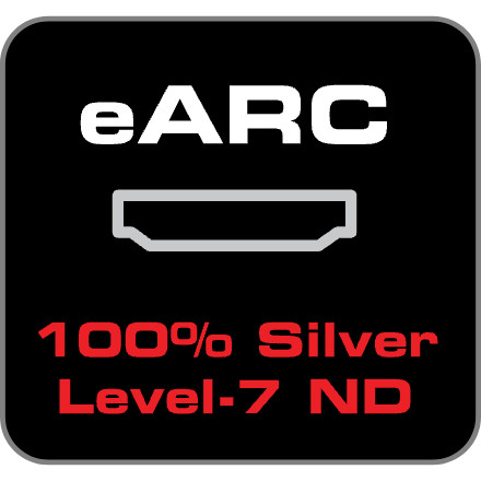 HDMI - eARC: 100% Silver + Level 7 Noise Dissipation