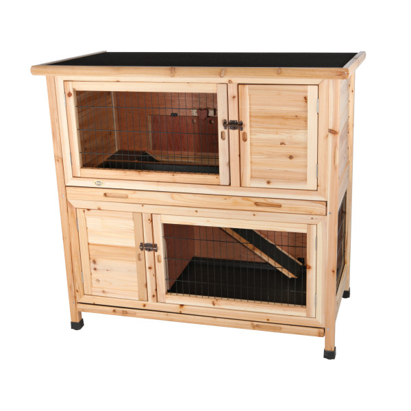 TRIXIE Natura Two Story Animal Hutch in Brown 45.5 L X 25.5 W X 43.5 H Petco